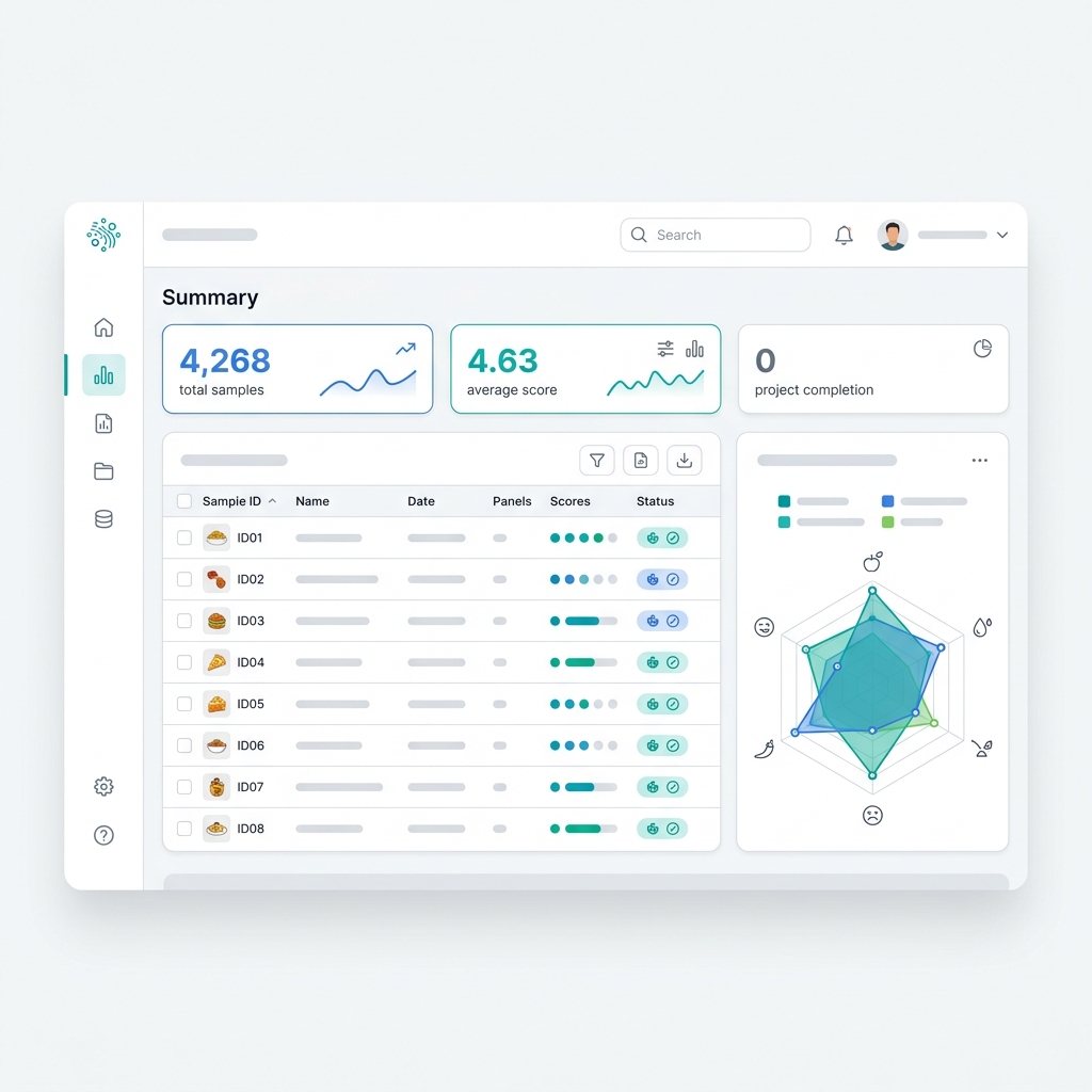 Duyusal Analiz Platformu Dashboard Örneği